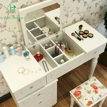 Многофункциональный белый туалетный столик для маленькой семьи в спальню, Мини-Платье С Откидывающейся Крышкой