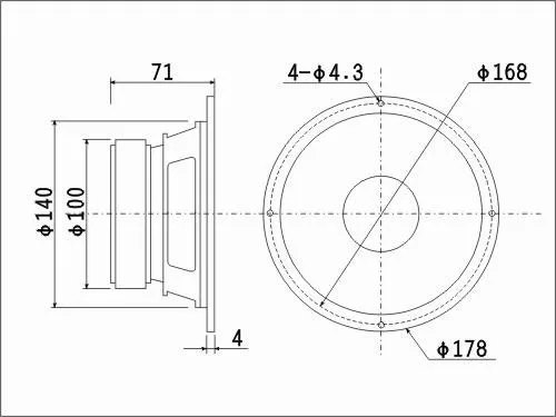 Kasun QA-6100 6,5 ''басовый динамик ПП Конус круглая корзина НЧ-динамик мощная ручка 130 Вт 2 шт./лот