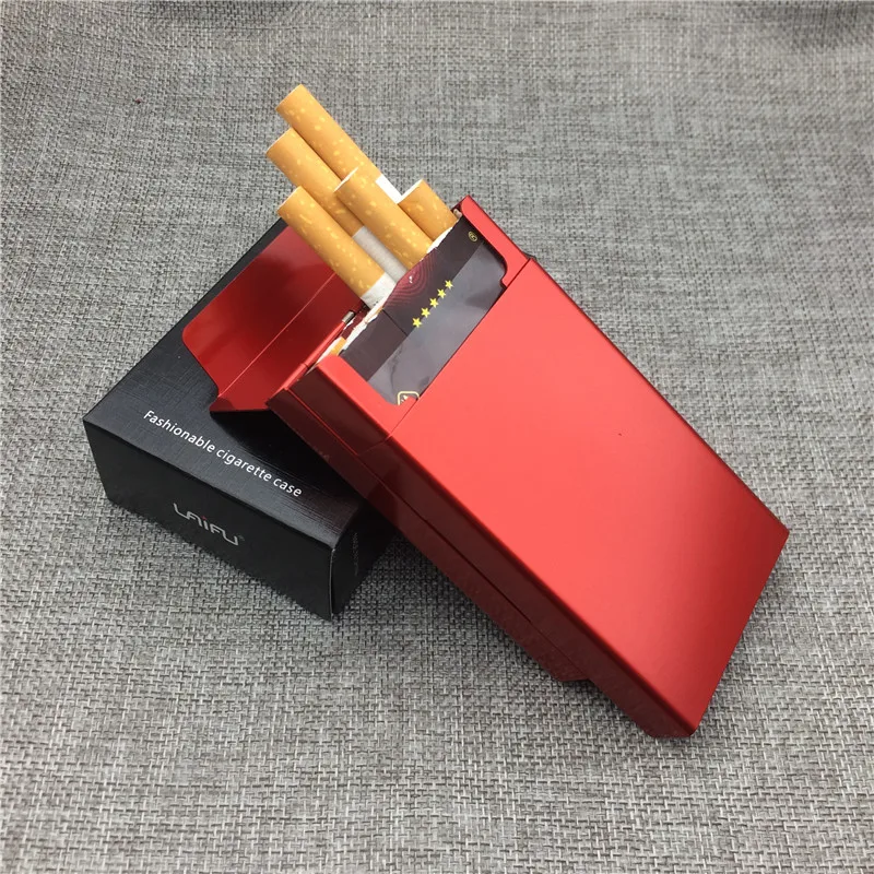 

Fashion Automatic Aluminium Alloy Cigarette Case Cigarette Boxes Holder Case Smoke Box