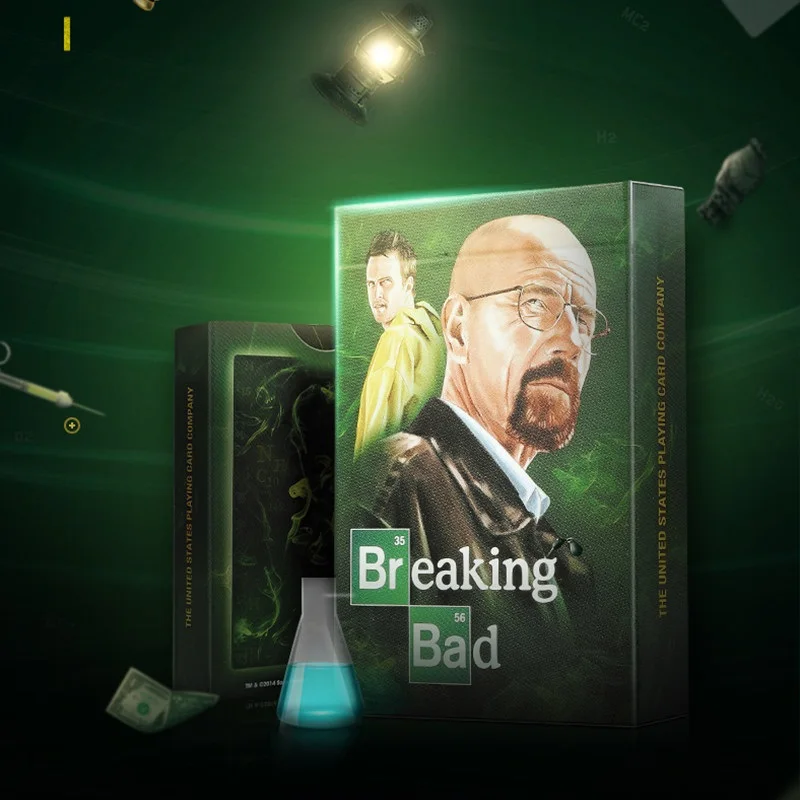 

Free shipping green breakbad playing cards bicycle card magic tricks magic props