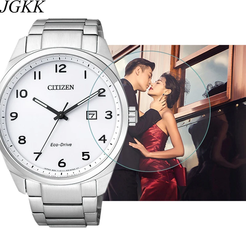 

JGKK 2PCS Watch Tempered Glass For Citizen 8031 0040 Transparent Screen Protector For Citizen 80XX Watch 2.5D Protective Film