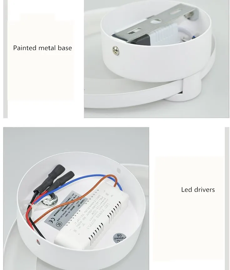 Conduziu a Lâmpada de Parede Luz da Parede Interior Arandelas Alumínio Moderno Branco Anel Loft Cabeceira Luminaria Banheiro Espelho Luz Ac85-265v 12 w 10 12 w conduziu a lâmpada de parede