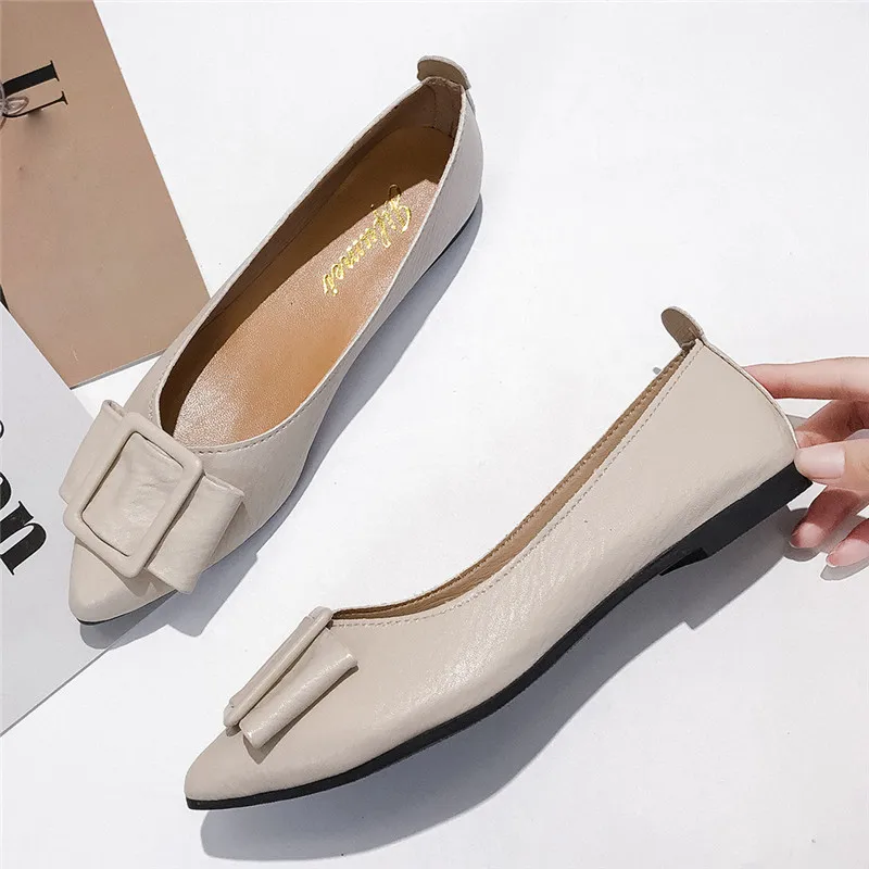 shoes woman Women's Fashion Casual Solid Colors Pointed Toe Flat With Shallow Work zapatillas mujer Shoesflat shoes women #4j24 (22)