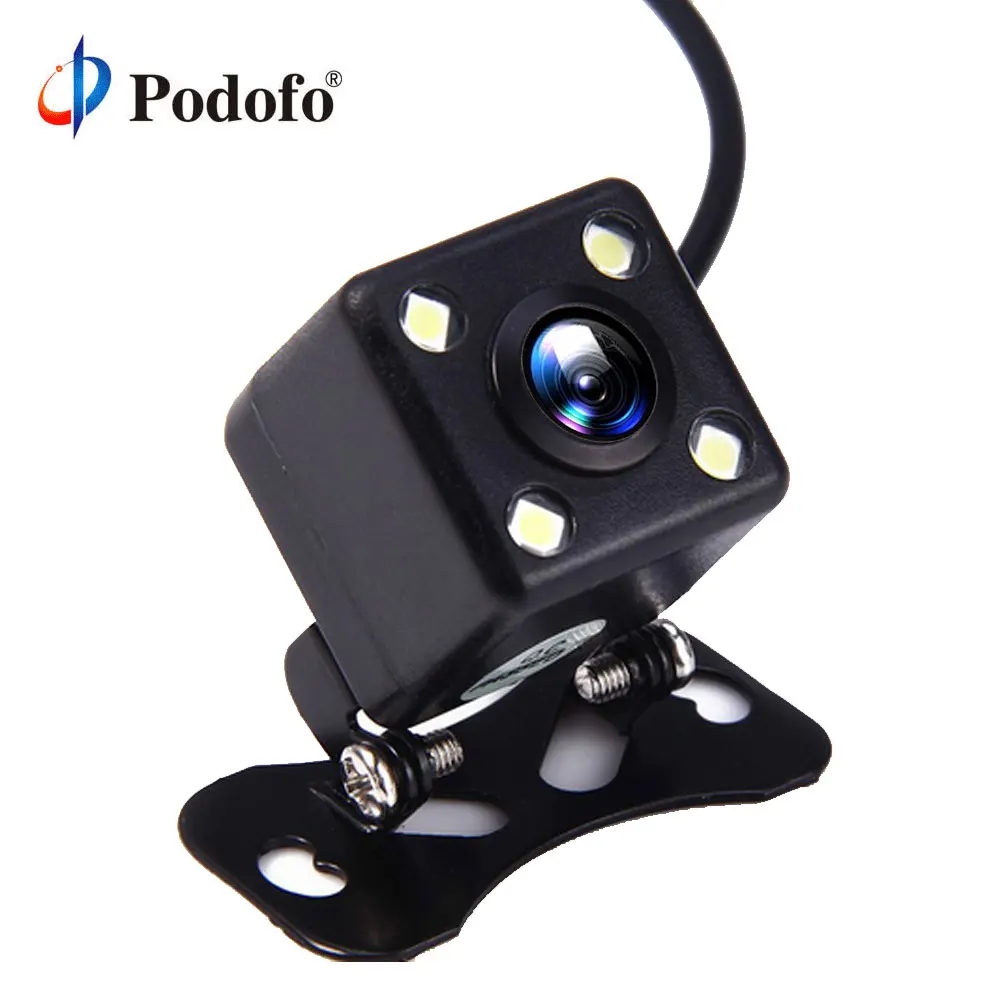 Podofo Reverse Camera 4 Led font b Lamps b font HD Car Rear View Camera Wide