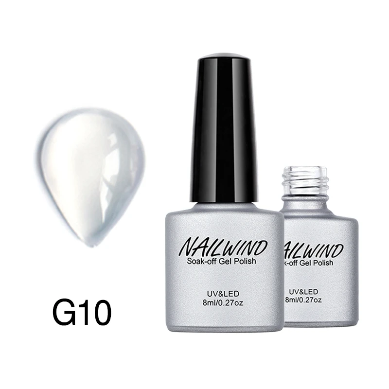 NAILWIND 8 мл Опаловый Желейный гель G01-G12 замачиваемый лак для ногтей Маникюр УФ-гель для дизайна ногтей Полупостоянный лак для ногтей - Цвет: G10