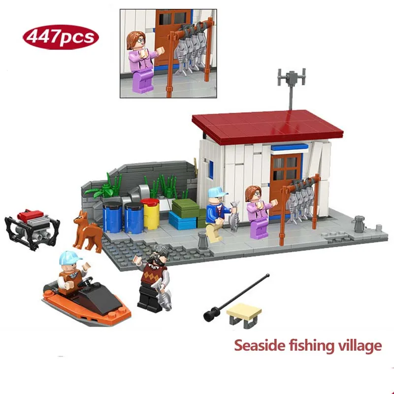 Продажа Деревенский креативный уличный вид, серия, Мэриленд, сельскохозяйственная защита, маяк на малайском остров, строительные блоки, игрушки для...