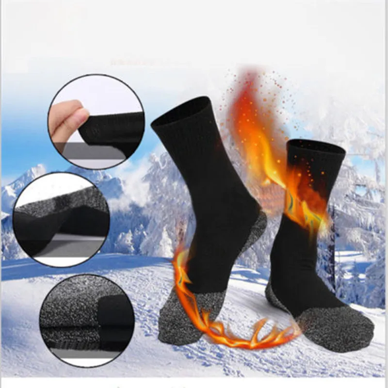 

1 Pair Winter 35 Below Aluminized Keep Feet Warm Long Sock Heat Fibers Insulation Below Socks Women Men socks