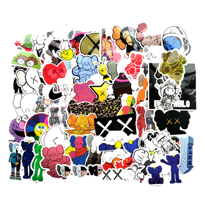 64pcs Kaws Sticker Original Fake Cap Sticker For Skateboard Laptop Luggage Fridge Phone Toy Styling Home Doodle Sticker F2 64pcs Kaws Sticker Original Fake Cap Sticker For Skateboard Laptop Luggage Fridge Phone Toy Styling Home Doodle Sticker F2