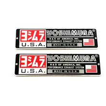 2 pcs aluminum Motorcycle reflective applique sticker exhaust pipe electric pedal automobile yoshimura stickers