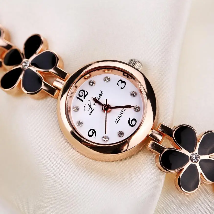 LVPAI 2018 элегантные часы Femmes Montres цветок из нержавеющей стали маленький Dail браслет