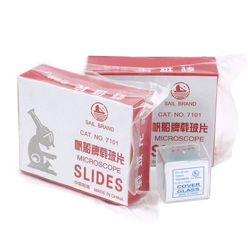 

Slide Glass Cover Set 18x18mm Glass Biological Microscope Specimens Slide and Cover 100pcs