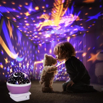 

Rotatable Night Light Lamp Projector Starry Romantic LED Projection Lamp ALI88