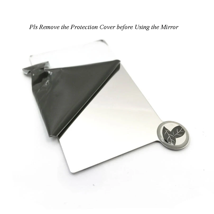 Brainbow 1 шт., небьющееся зеркало для макияжа из нержавеющей стали, противоударные карманные зеркальца, компактное карманное зеркало с полиуретановым чехлом