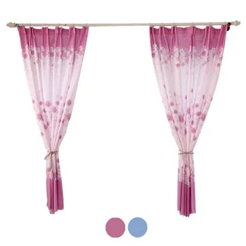 

Pastoral Romance Print Sheer Window Curtains For Living Room Bedroom Tulle on the windows