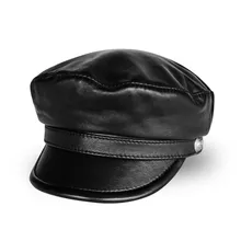 Pudi человек Натуральная кожа военная шляпа стиль мальчиков натуральная кожа студент школьная бейсболка Шляпы HL805