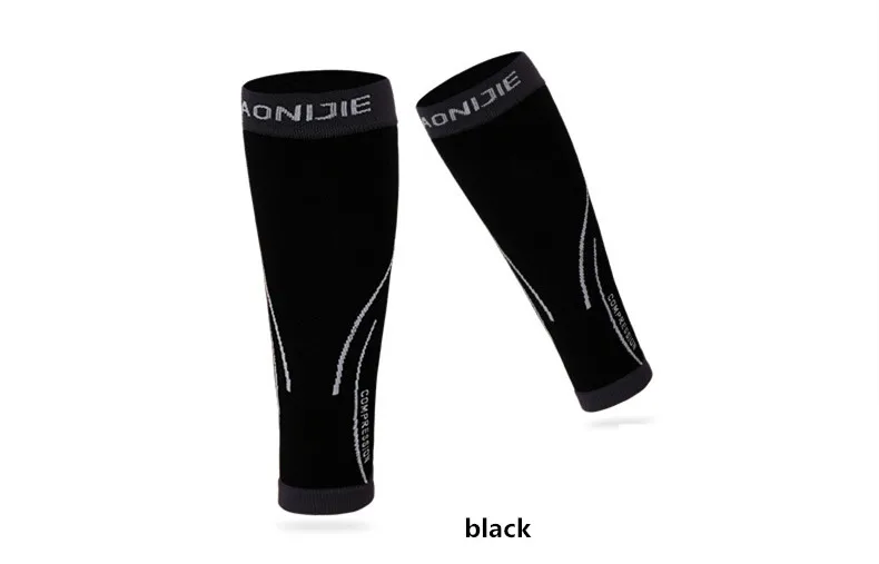 AONIJIE 1 пара Спортивные Компрессионные рукава для теленка Защитные дышащие теплые леггинсы для бега
