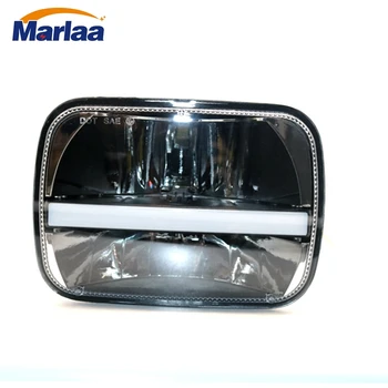 

Marlaa Square LED Headlights 5" x 7" 7x6 Inch Headlamp H/Low Beam with Amber Turn Signal Light Replace any H6054 H6014 H6052