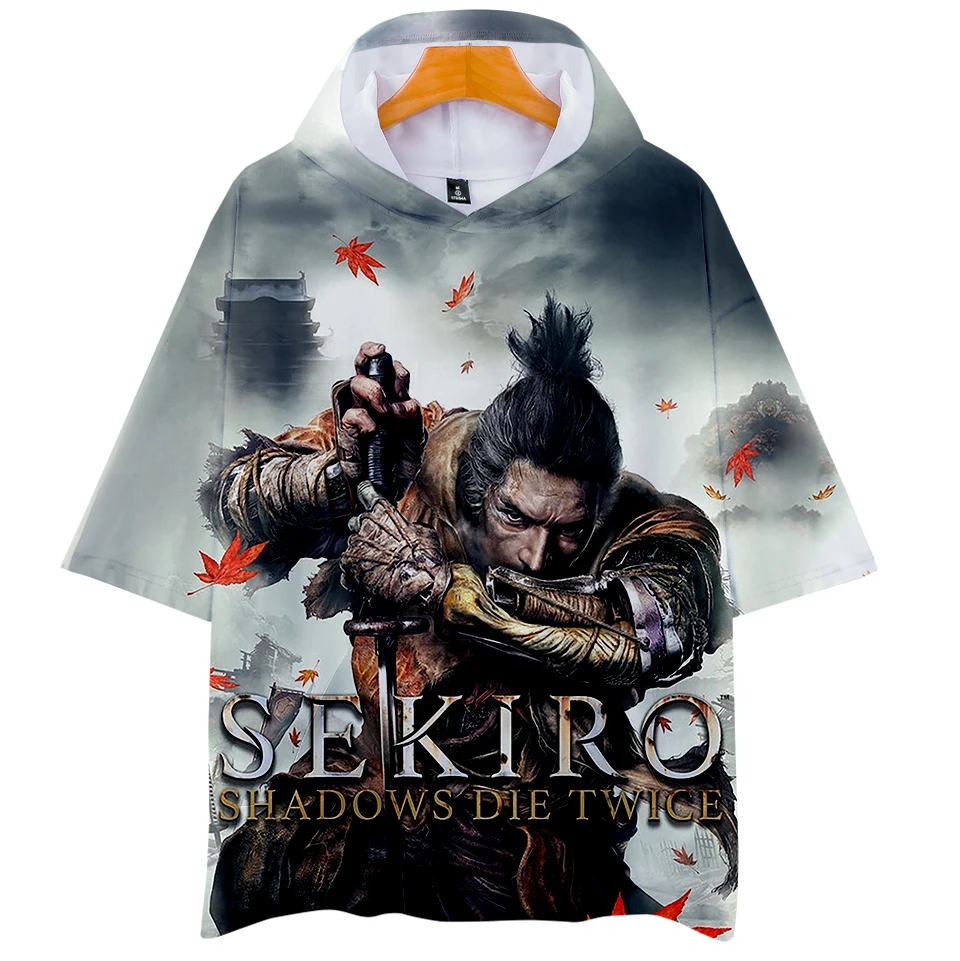 

Fashion Cool 3D Sekiro Shadow Die Twice Casual Hoodies Women/Men summer Clothes HIP HOP Short Sleeves Plus Size