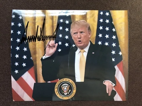 Ручная подписка В. В. Барак Дональд Трамп фото с автографом 8*10 ограниченная версия автограф в черниле 072019HH