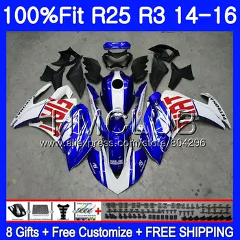 

Injection For YAMAHA YZF-R3 YZFR25 14 15 16 17 106HM.10 YZF R25 R3 R 25 YZF-R25 YZFR3 Blue white 2014 2015 2016 2017 Fairings