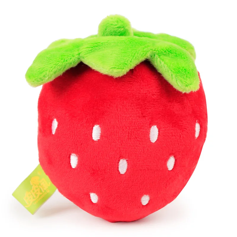 strawberry dog toy