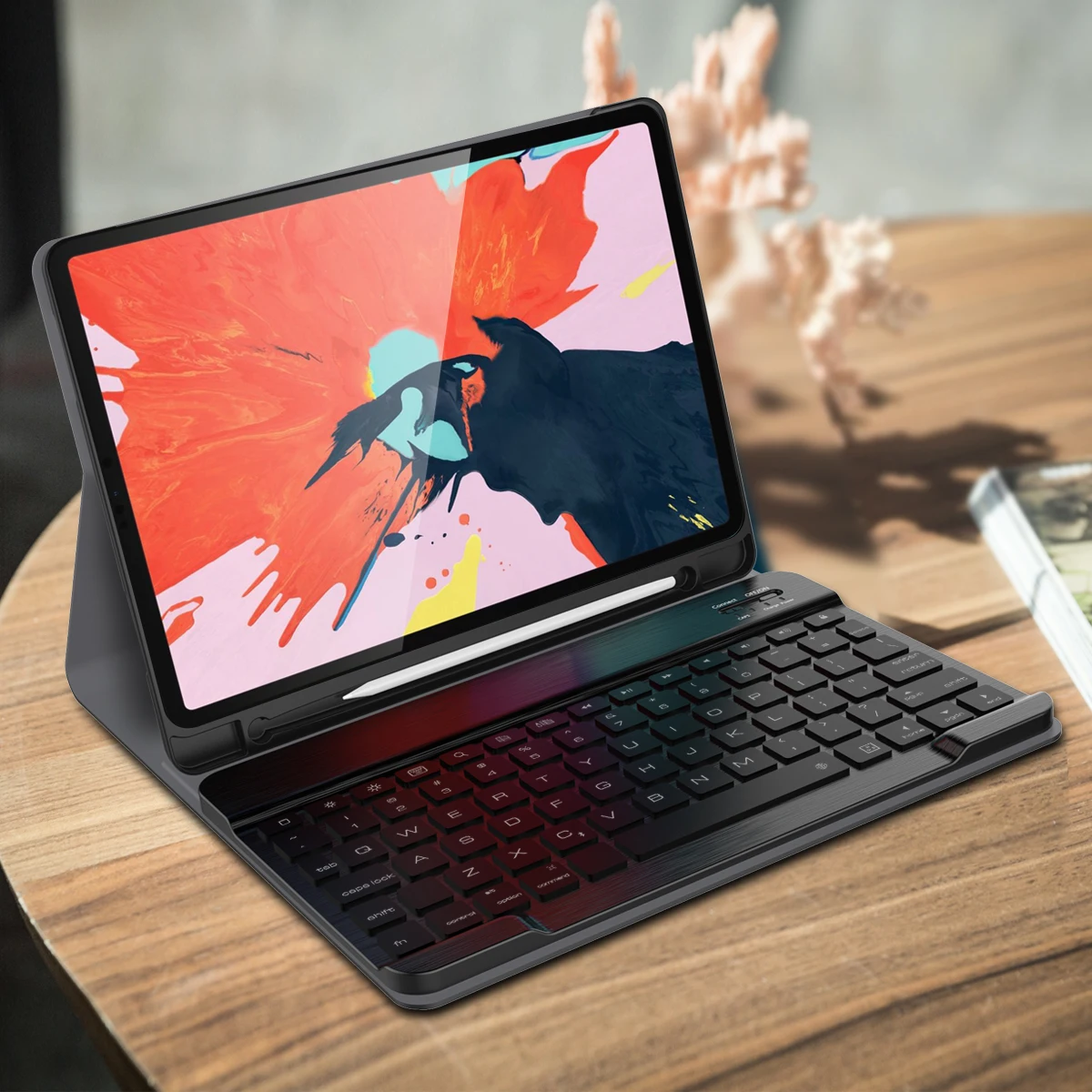 Для iPad Pro 11 дюймов Чехол Флип США Bluetooth клавиатура из искусственной кожи чехол для iPad Pro 11 чехол для клавиатуры подставка держатель для ручки