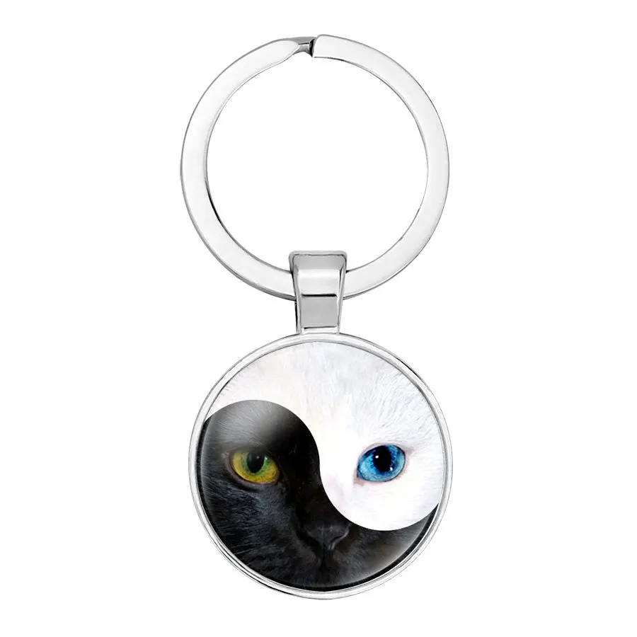 Fashion Cats Eyes Key Chains Unisex Car Keychain Man Luxury Key Ring