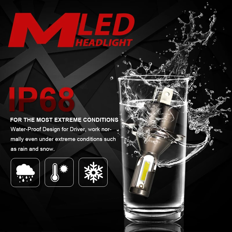 LEADTOPS Super Mini H4 9003 HB2 Hi/Lo LED Headlights H7 Car Headlamps For Volkswagen BMW 12w Waterproof IP68 4000 Lumin CJ LEADTOPS Super Mini H4 9003 HB2 Hi/Lo LED Headlights H7 Car Headlamps For Volkswagen BMW 12w Waterproof IP68 4000 Lumin CJ