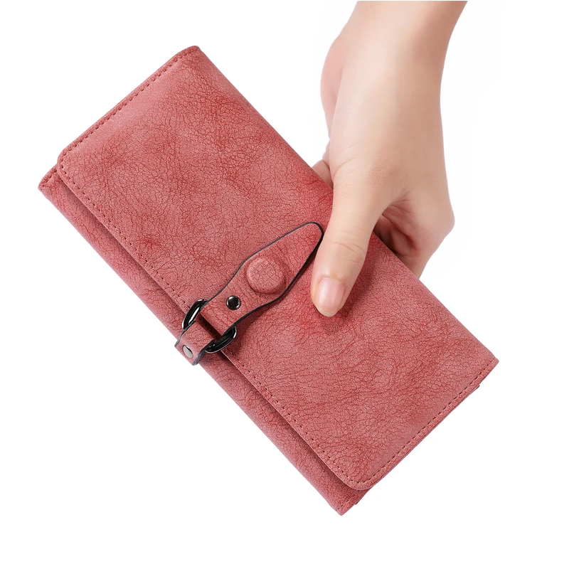 Kopen Realer Brand Multi Card Vrouwen Portemonnee Nieuwe Ontwerp Kunstmatige Lederen Portemonnee Vrouwelijke Stijlvolle Eenvoud Vrouw Portemonnee Lange Dame Kaart