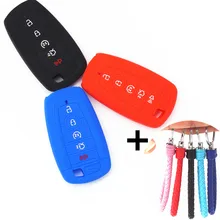 WFMJ Silicone 5 Buttons Smart Key Chain Cover Case for 2017 Ford Explorer Taurus Flex Escape Mustang Fusion F250 F350 F450 F550 oil cooler kit for ford 6 4l powerstroke diesel engine f250 f350 f450 8c3z6a642a