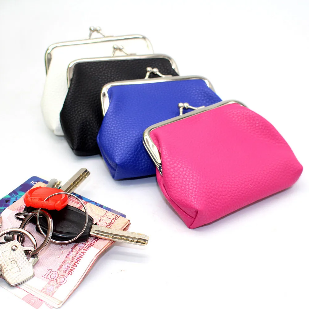 Женский кошелек, мини кошелек для девушек, Одноцветный кожаный кошелек для монет, кошелек, сумка для мелочи, держатель для ключей, сумки для девушек# S20