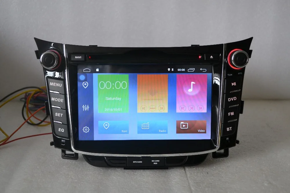 Excellent 2 din 7"Android 8.1 for HYUNDAI I30 2013 car dvd,gps navigation 3G,Wifi,BT,quad core,1024 x 600,support dvr,obd2,touch screen 5