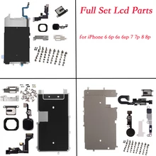 Для iphone 6 6p 6s 6sp 7 7p 8 8 PLUS Полный комплект запасные части, светодиодный дисплей Ремонт Запчасти фронтальная камера ухо плата для динамика кнопка дома
