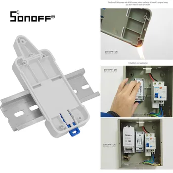 

SONOFF DR-SONOFF DIN Rail Tray Adjustable Mounted Rail Case Holder for Wifi Remote Control Switch for Sonoff Basic/RF/Pow/TH10