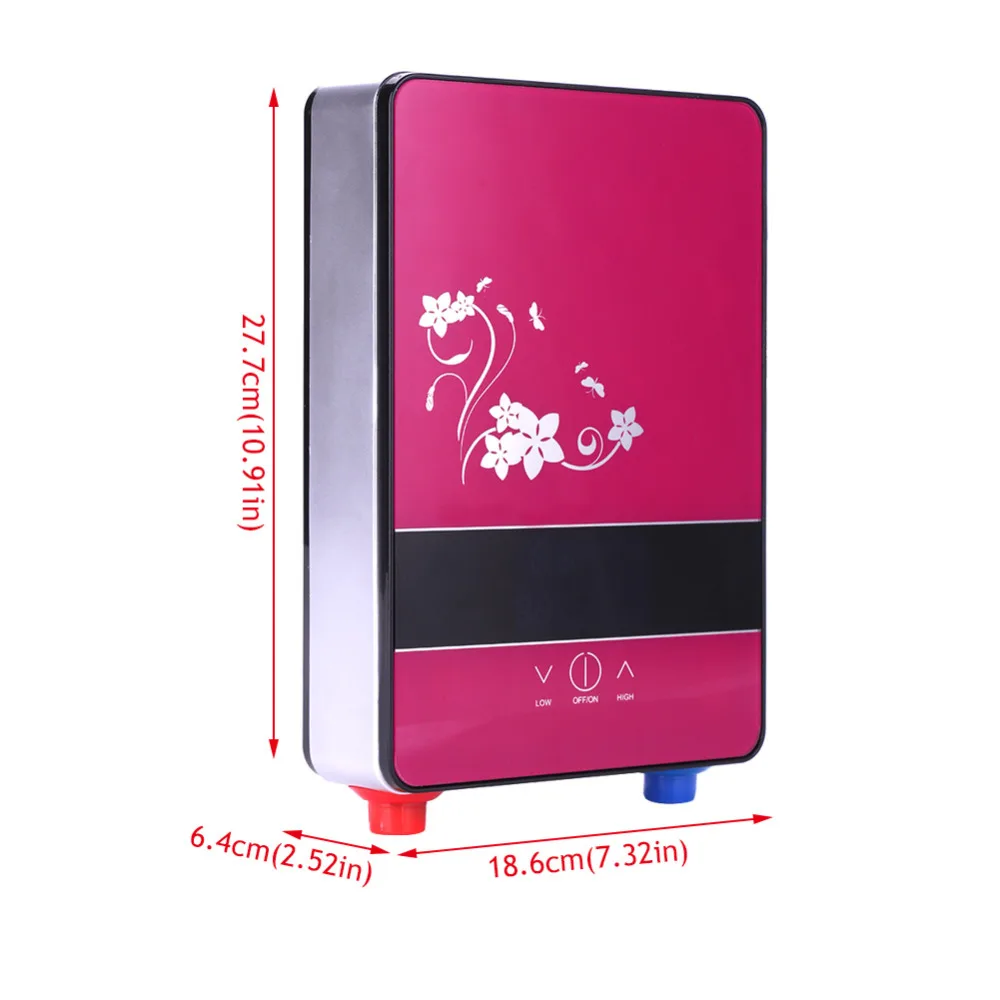 

220V 6500W Electric Hot Water Heater Tankless Instant for Home Bathroom Shower Water Electric Tankless Shower Heaters