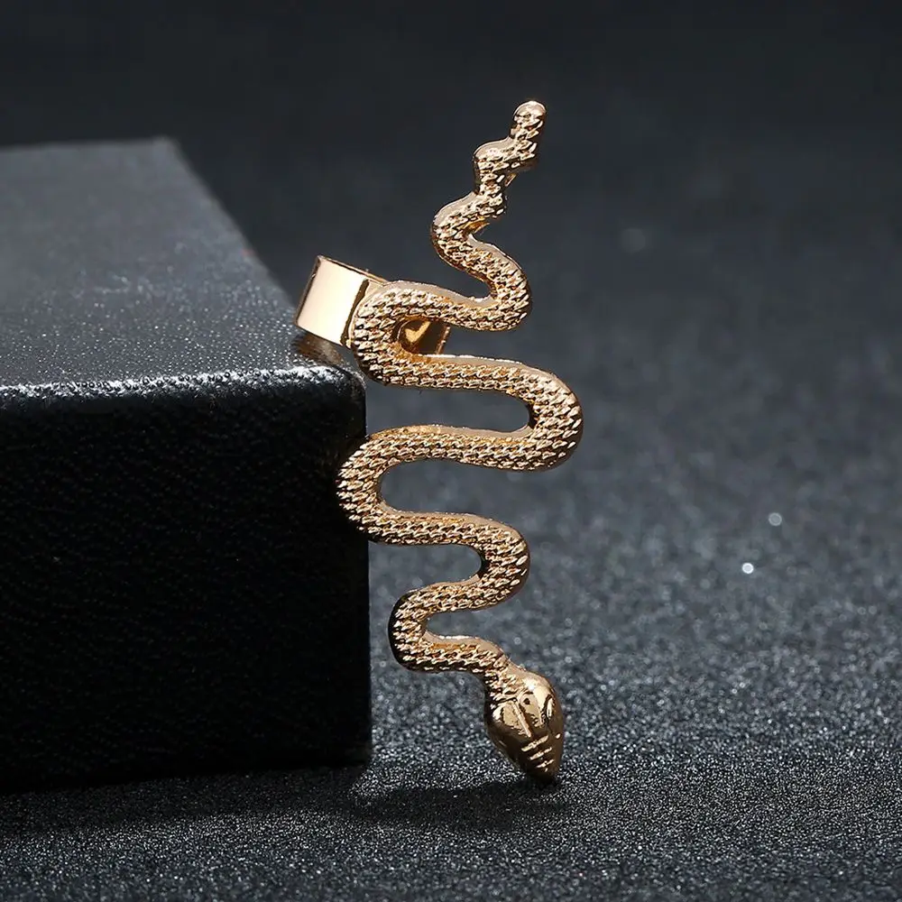 

Individual Unique Snake Shape Clip Earrings Gold / Silver Color Ear Cuff Earring for Women Jewelry