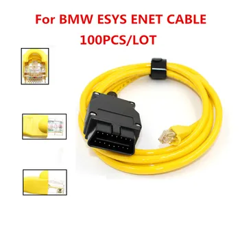 

100pcs New ESYS 3.23.4 V50.3 Data Cable For bmw ENET cable Ethernet to OBD2 Interface Data E-SYS ICOM Coding for F-serie DHL