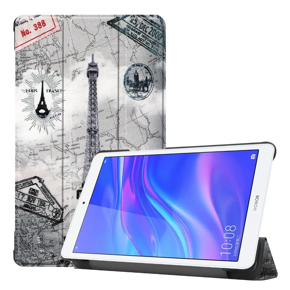 Складной тонкий чехол для huawei Mediapad M5 lite 8,0 JDN2-W09 JDN2-AL00 чехол для планшета huawei Mediapad m5 lite 8 дюймов Чехол+ ручка