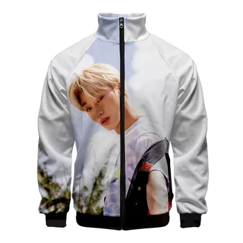 

ATEEZ 3D Printed Stand Collar Zipper Jacket Fashion Women/Men Hot Sale 2019 Fashion Trendy Streetwear Clothes