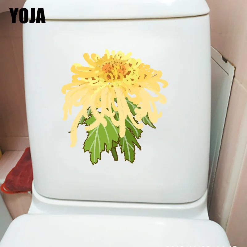 YOJA 21 2*22 9 см желтые осенние хризантемы ручной работы наклейка на стену украшение