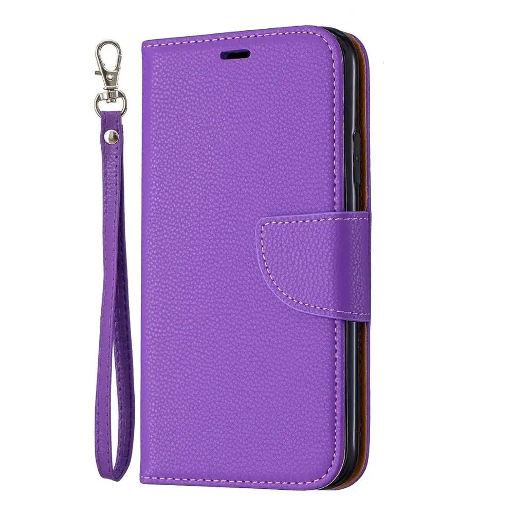Leather Wallet Case For Iphone 5.8 6.1 6.5 inch For Samsung Note 10 Pro A10E Leechee Flip Holder ID Card Slot TPU 60PCS