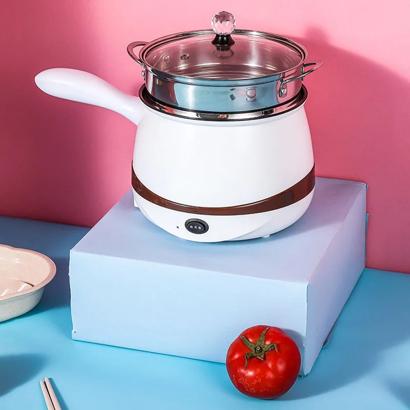 110V/220V Mini Multifunctional Electric Cooking Pot Machine Single/Double Layer Available Rice Cooker Steamed Non-stick coating