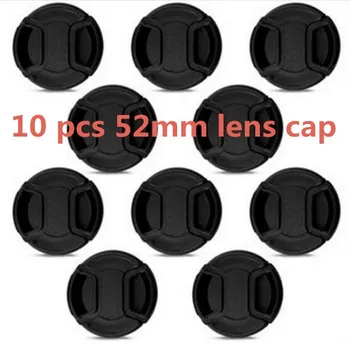 

10pcs lens cap cover 52mm Center Pinch Snap on Front Cap for Lens with string fast shipping