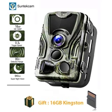 Suntekcam HC-801A новейшая охотничья камера 16MP 32GB Trail камера IP65 фото ловушки 0,3 s время запуска 850nm Дикая камера TTL