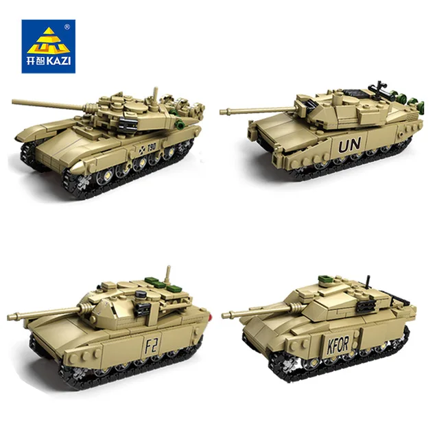 

KAZI 2018 New Military War M1A2 Abrams Leclair MBT Tank 4 IN 1 MAMMONTH TANK Building Blocks Model brinquedos toys for children