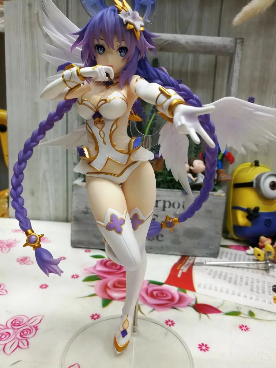 

Hyperdimension Neptunia Action Figure Purple Heart Cyber Dimension Neptune PVC figure Toy Brinquedos Anime 25CM
