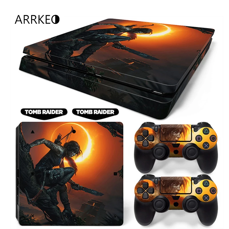 Виниловый чехол ARRKEO Shadow of the Tomb Raider наклейка для PS4 Pro Sony PlayStation 4 консоль 2