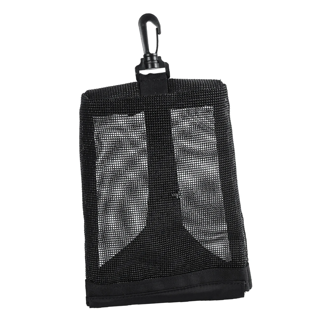 1Pc Nylon Mesh Scuba Diving Dive Weight Pocket Pouch Storage Bag with Swivel Clip&Loop Camera Drift Hook Equipment Accessories