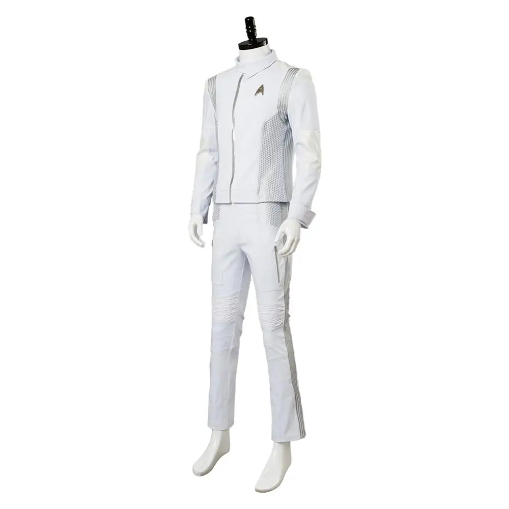 Star Cosplay Hot Trek Discovery Uniform Dr. Nambue Costume White Suit Adult Halloween Carnival Costume Men Outfit