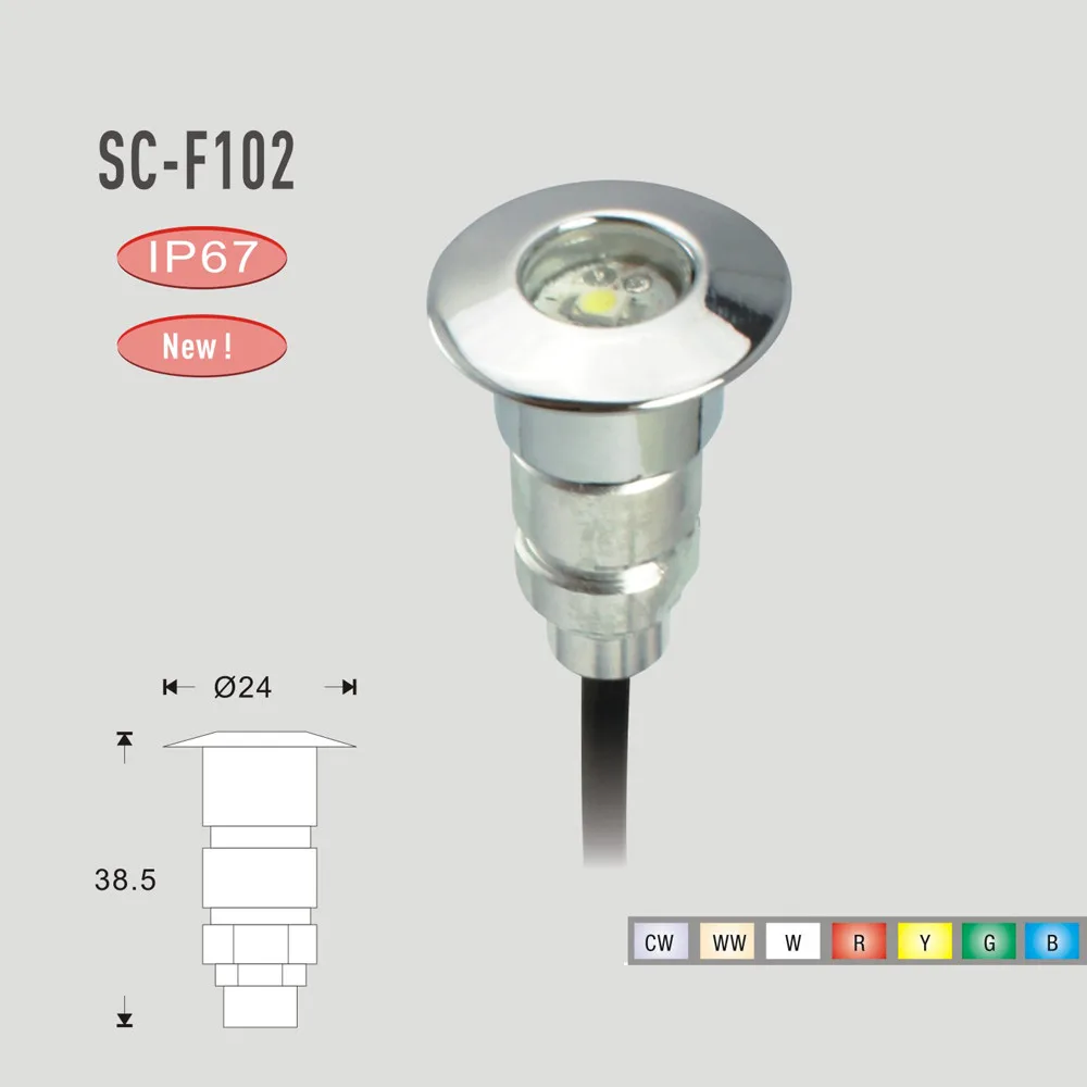 Caminho do Jardim do Pátio ao ar Melhor Preço 24mm 0.8 w Marca Levou Luz Livre Decoração Convés Cozinha Plinto Ip67 Led 10 Pcs 6 Melhor Preço LED 10 pcs 24mm 0.8